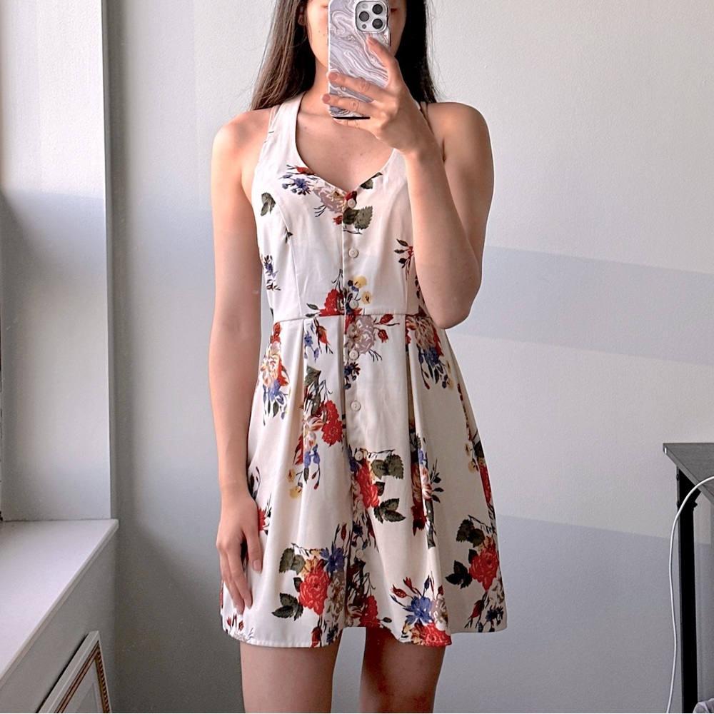 Cute Floral A Line Mini Dress from Forever 21 size small